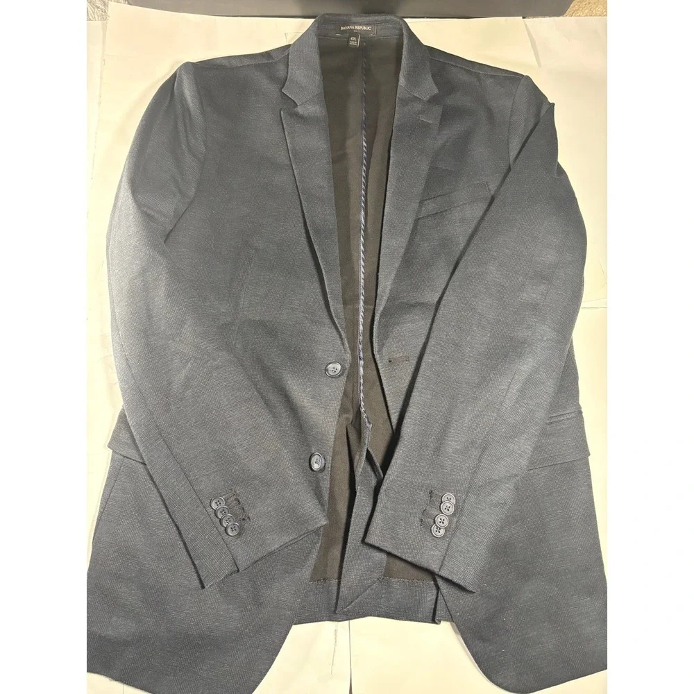 Banana Republic‎ Men's Blazer 42L Large Slim Fit Navy Sport Coat Jacket 2-Button